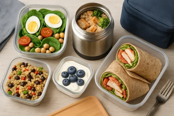 Slimme eiwitrijke meeneemlunches voor werk, school en onderweg